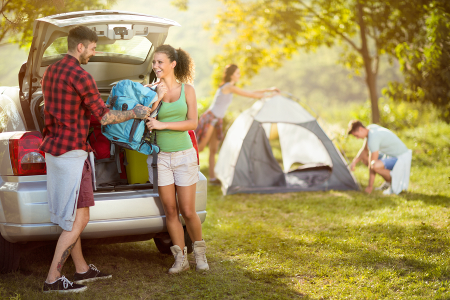 famille au camping lac d Hourtin 